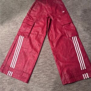 Women’s Adidas Faux Leather Cargo Pants